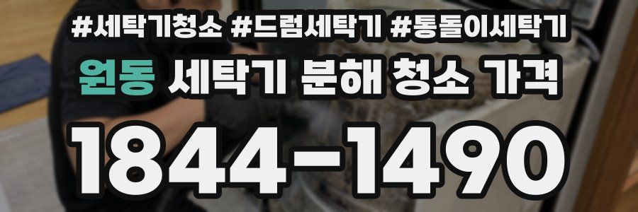 원동 세탁기 분해 청소 가격