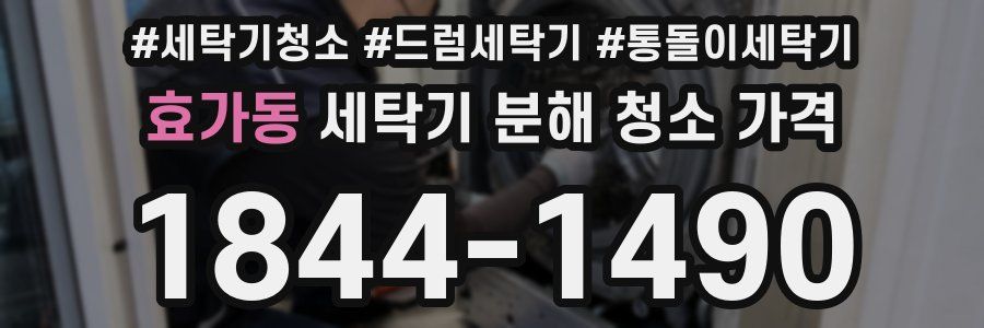 효가동 세탁기 분해 청소 가격