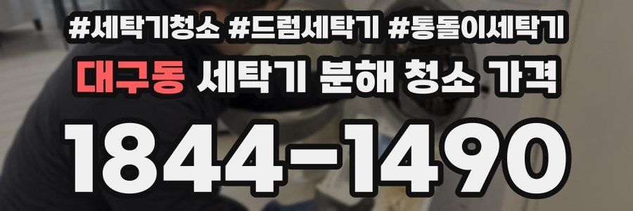 대구동 세탁기 분해 청소 가격