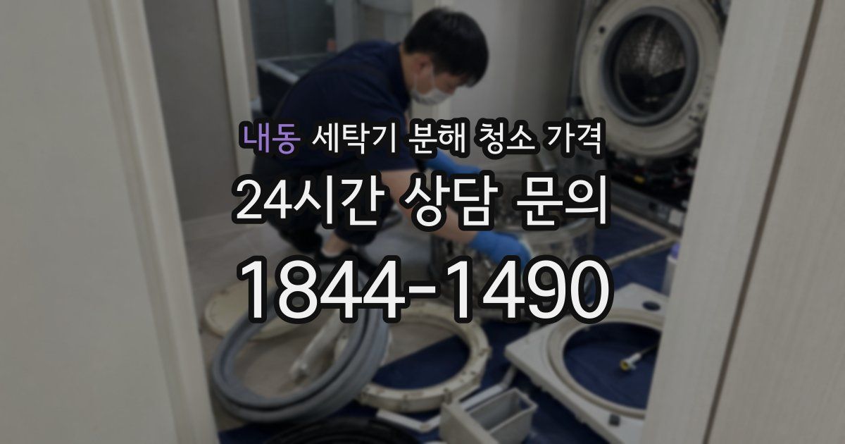내동 세탁기 분해 청소 가격