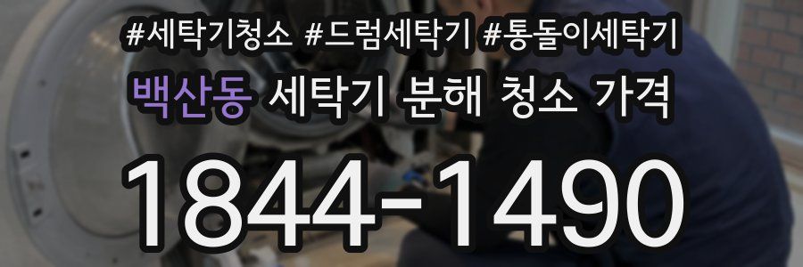 백산동 세탁기 분해 청소 가격