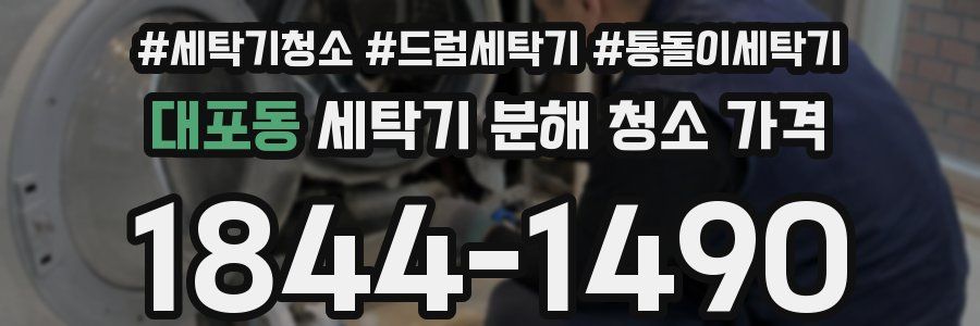 대포동 세탁기 분해 청소 가격