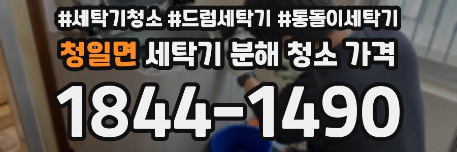 청일면 세탁기 분해 청소 가격