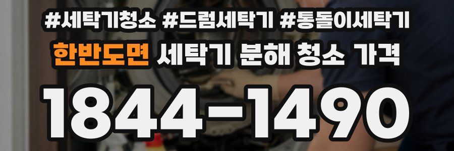 한반도면 세탁기 분해 청소 가격