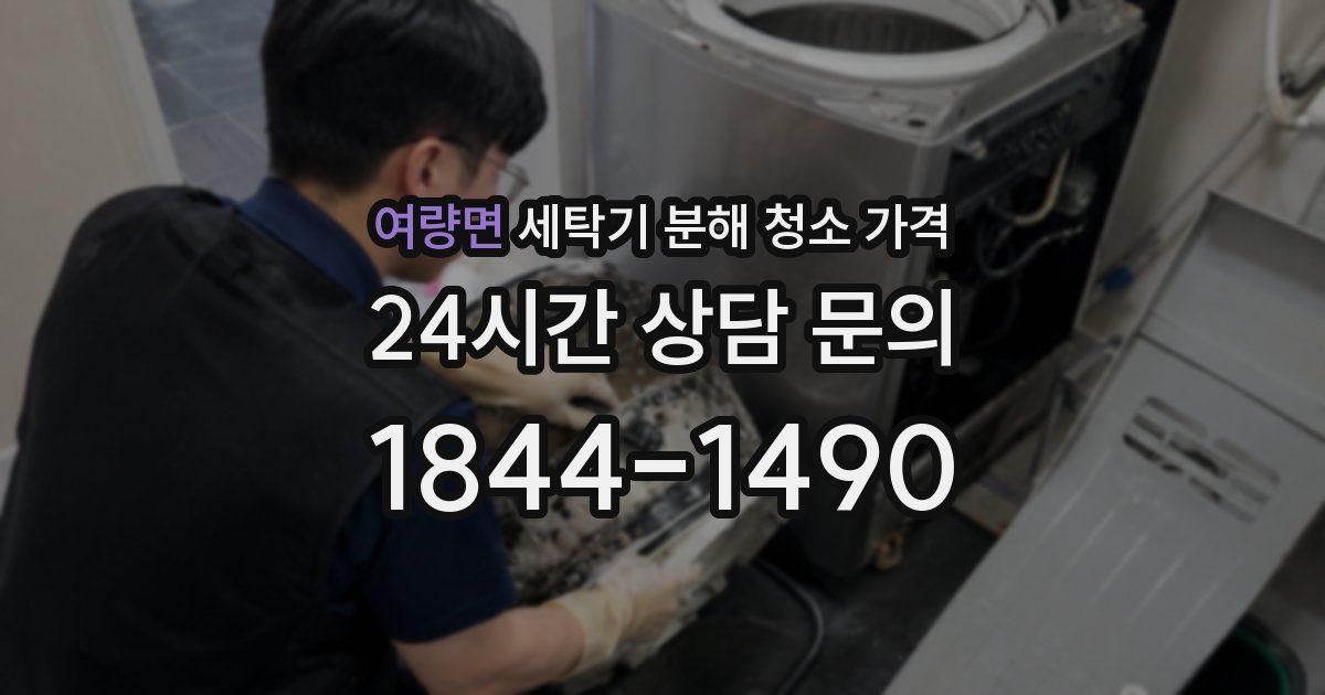 여량면 세탁기 분해 청소 가격