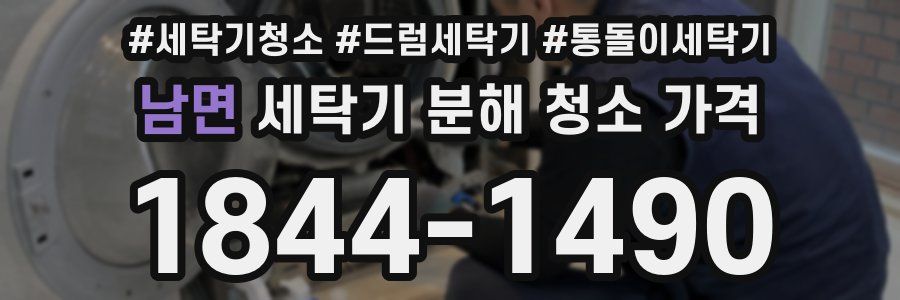 남면 세탁기 분해 청소 가격