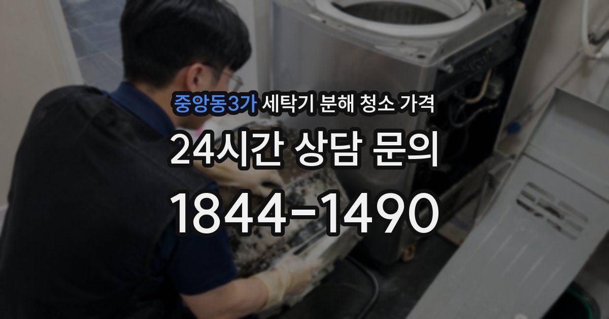 중앙동3가 세탁기 분해 청소 가격