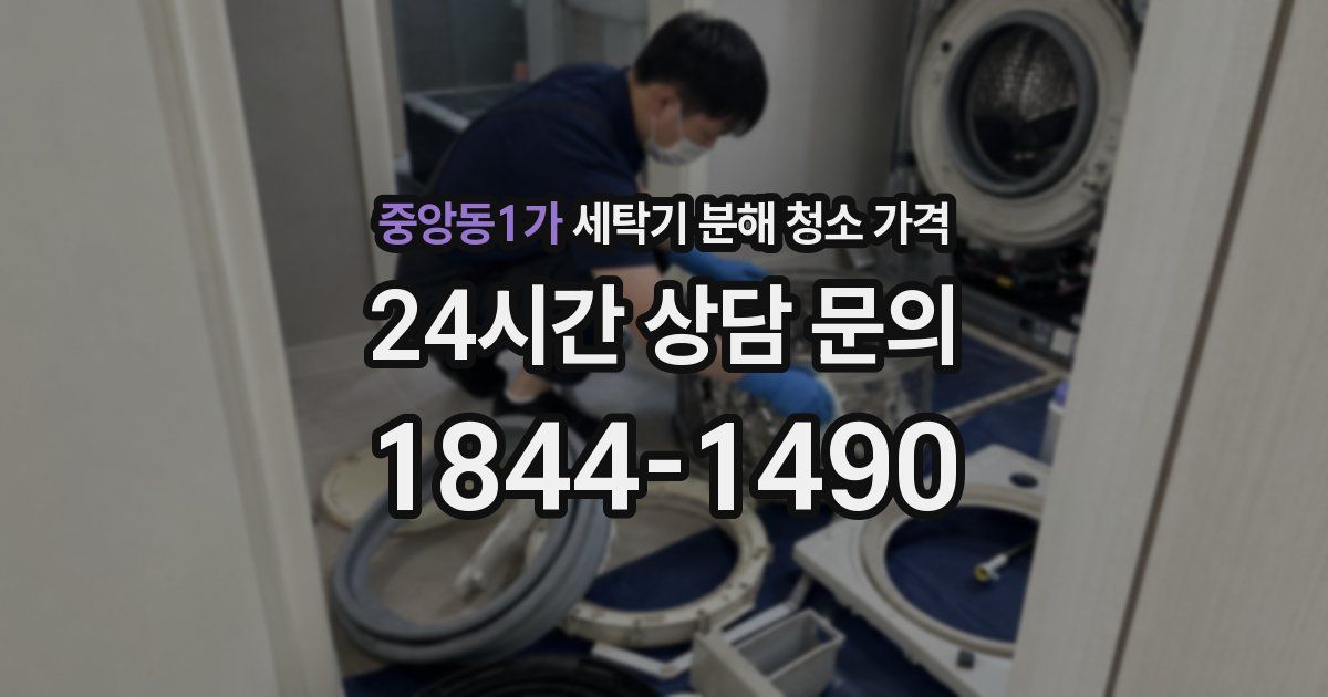 중앙동1가 세탁기 분해 청소 가격