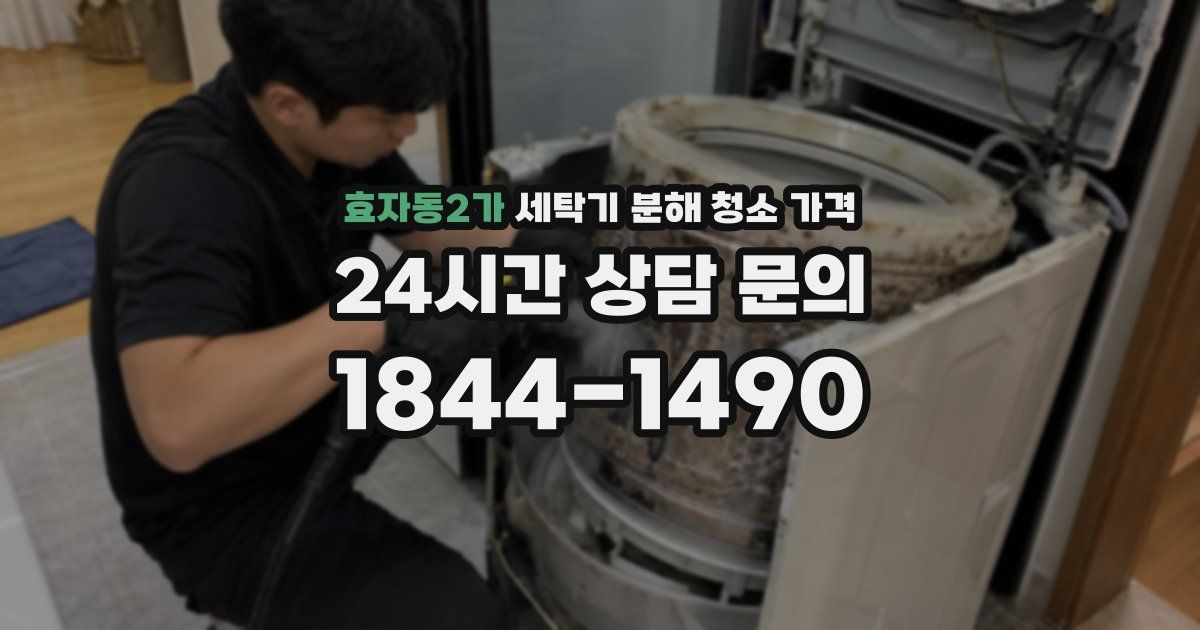 효자동2가 세탁기 분해 청소 가격