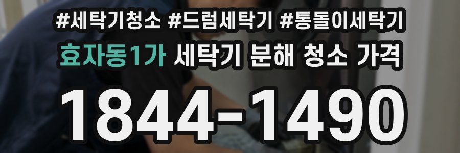 효자동1가 세탁기 분해 청소 가격