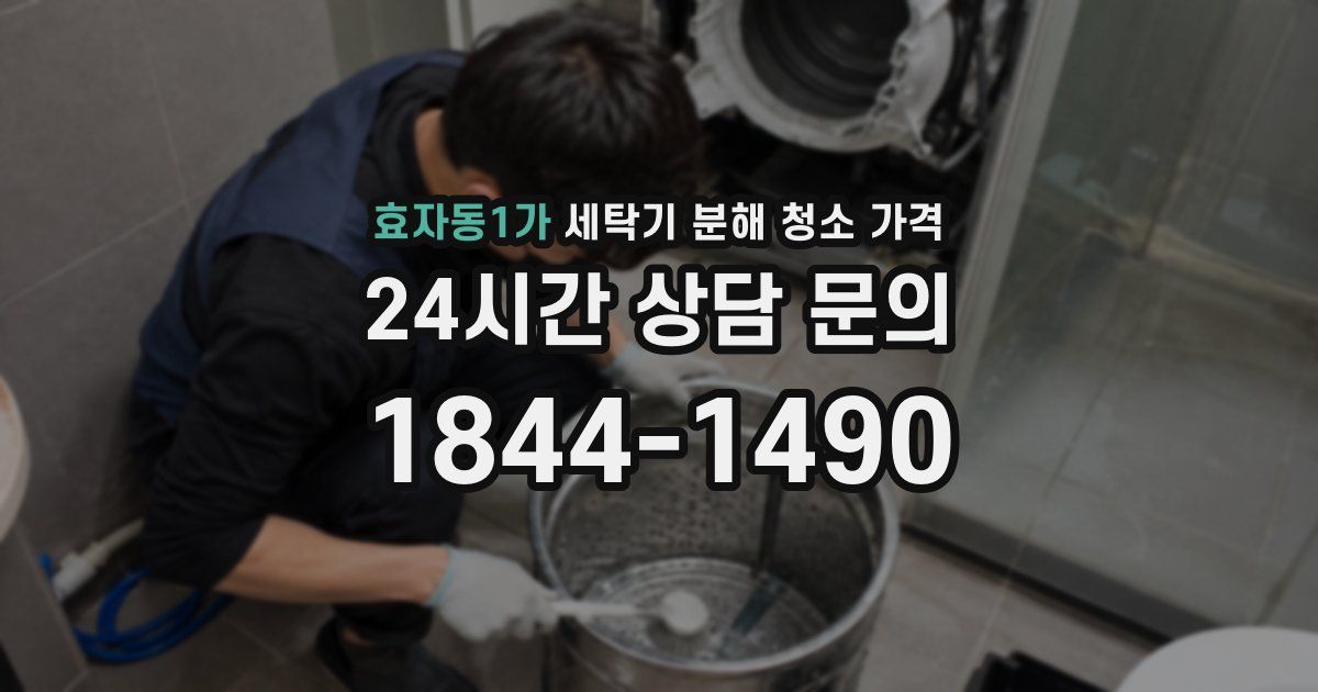 효자동1가 세탁기 분해 청소 가격