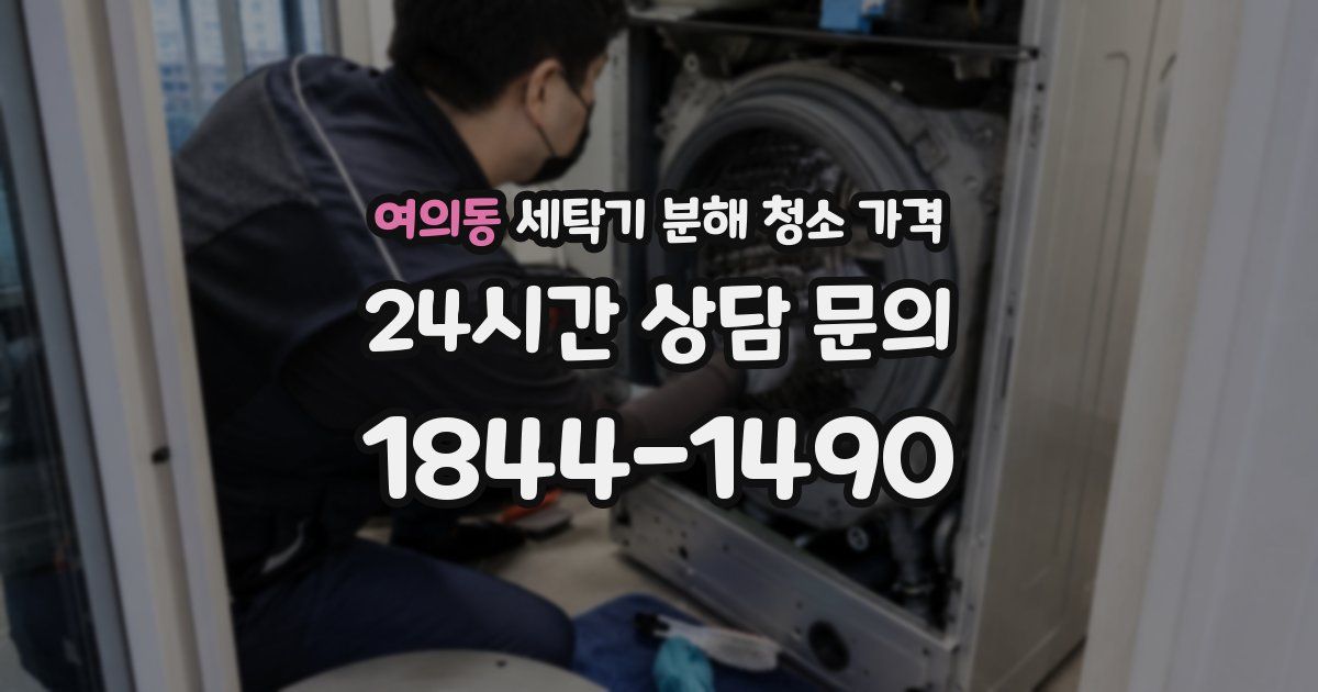여의동 세탁기 분해 청소 가격