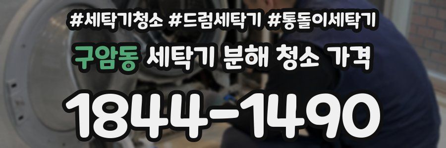 구암동 세탁기 분해 청소 가격