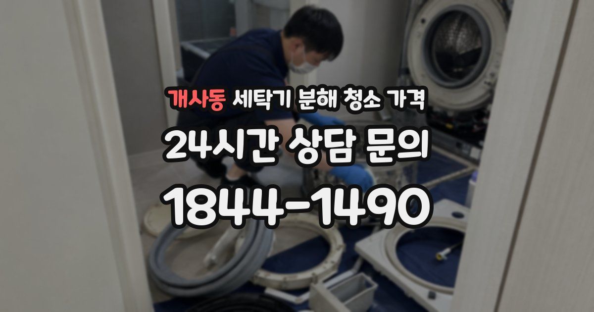 개사동 세탁기 분해 청소 가격