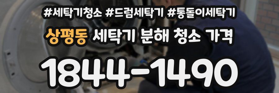상평동 세탁기 분해 청소 가격