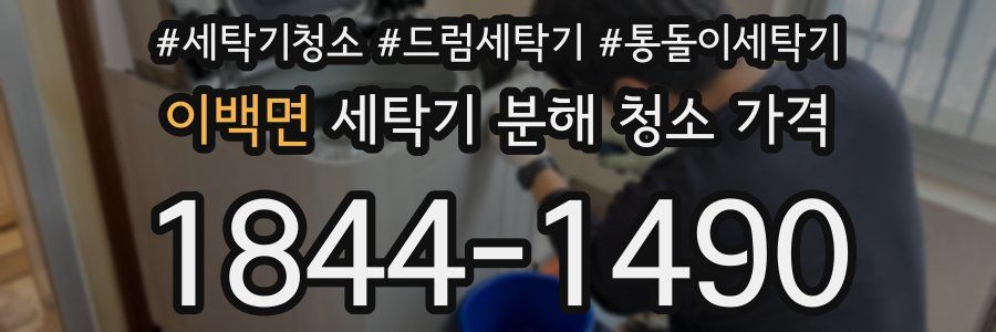 이백면 세탁기 분해 청소 가격