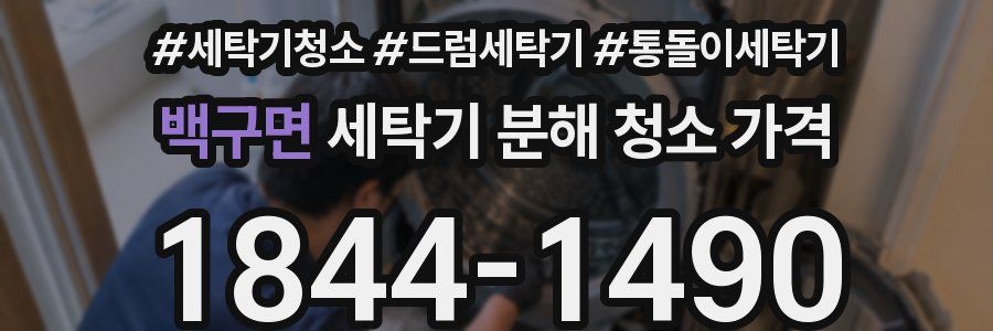 백구면 세탁기 분해 청소 가격