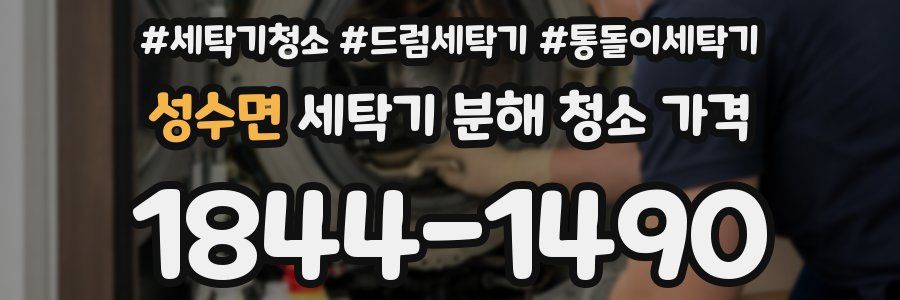 성수면 세탁기 분해 청소 가격