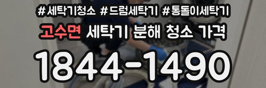 고수면 세탁기 분해 청소 가격