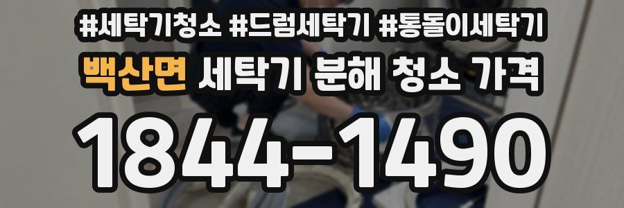 백산면 세탁기 분해 청소 가격