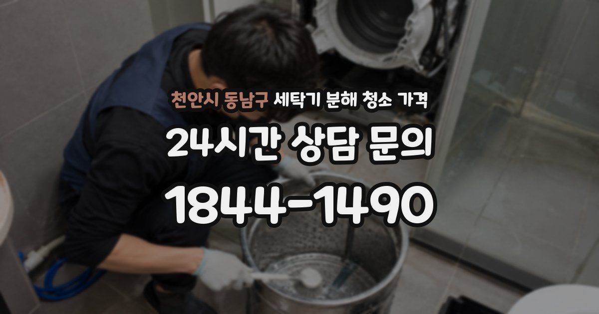 천안시 동남구 세탁기 분해 청소 가격