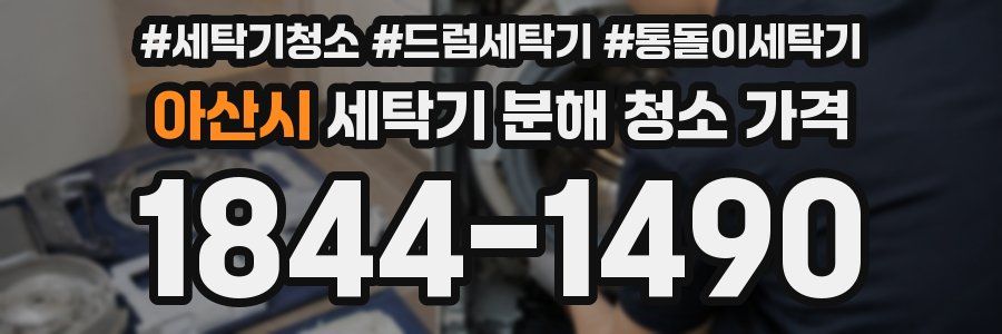 아산시 세탁기 분해 청소 가격