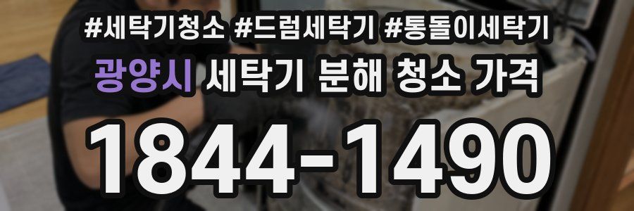광양시 세탁기 분해 청소 가격