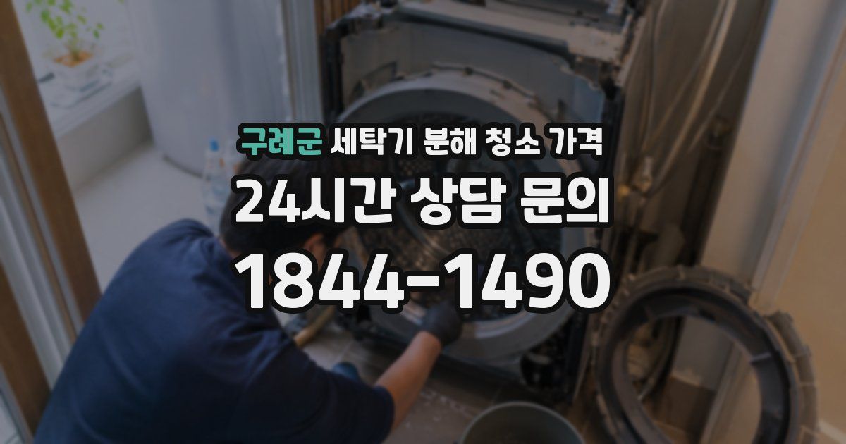 구례군 세탁기 분해 청소 가격