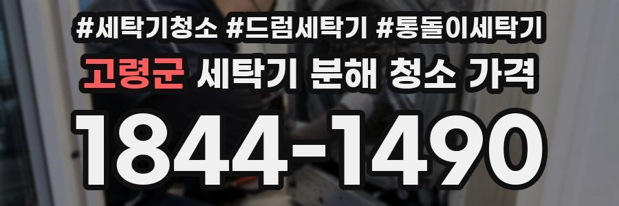 고령군 세탁기 분해 청소 가격