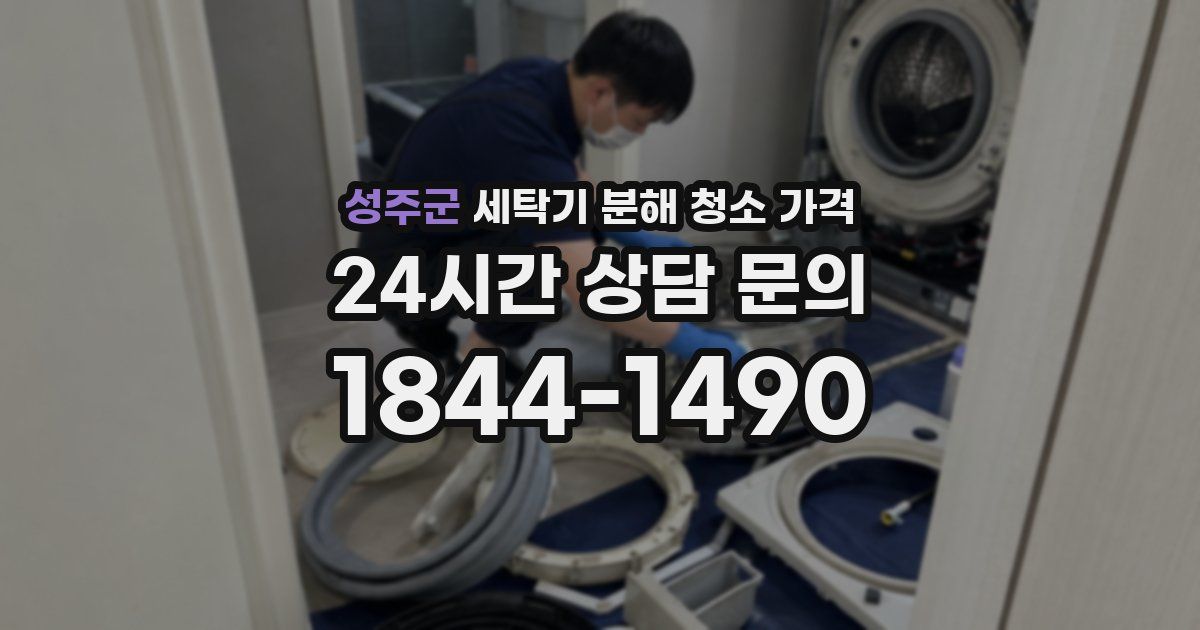 성주군 세탁기 분해 청소 가격