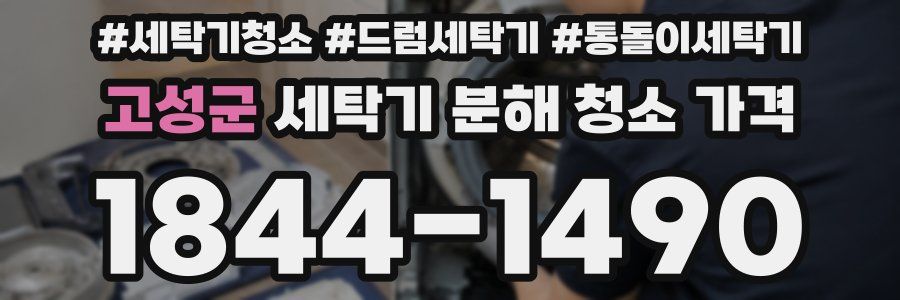 고성군 세탁기 분해 청소 가격
