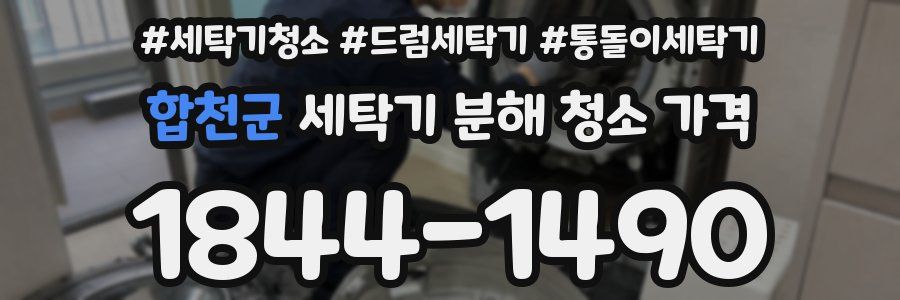 합천군 세탁기 분해 청소 가격