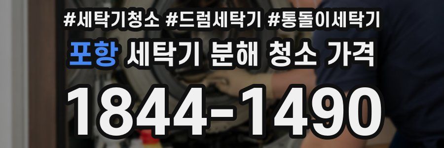 포항 세탁기 분해 청소 가격
