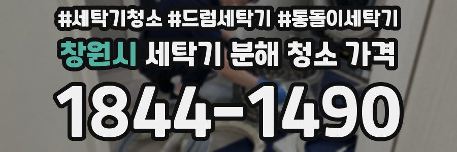 창원시 세탁기 분해 청소 가격