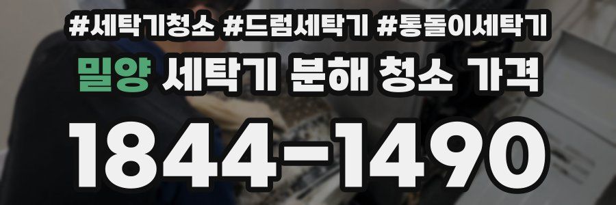 밀양 세탁기 분해 청소 가격