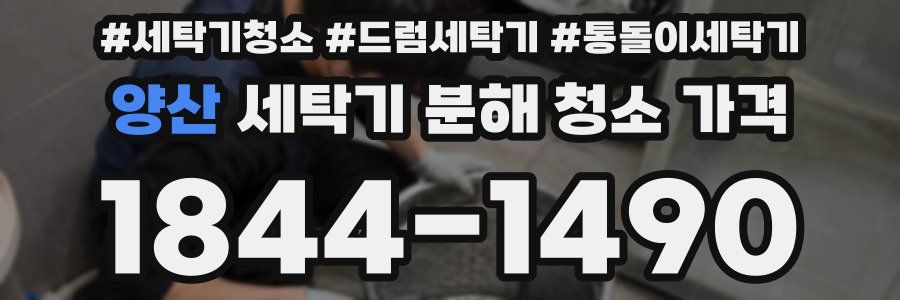 양산 세탁기 분해 청소 가격