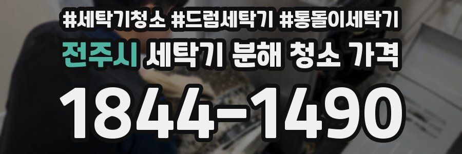 전주시 세탁기 분해 청소 가격