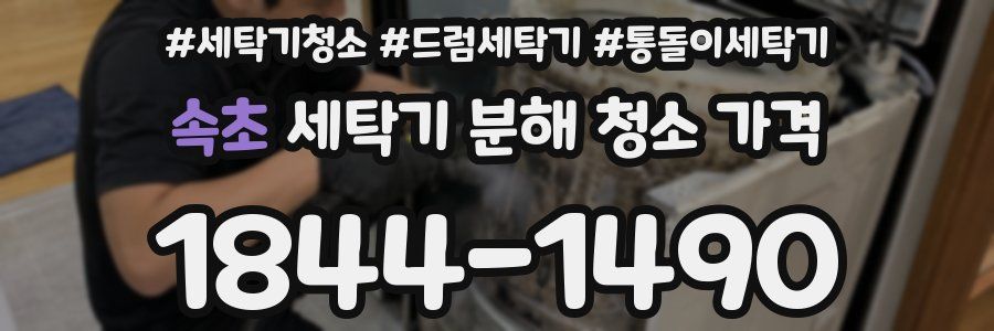 속초 세탁기 분해 청소 가격