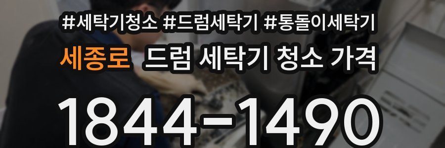 세종로 드럼 세탁기 청소 가격