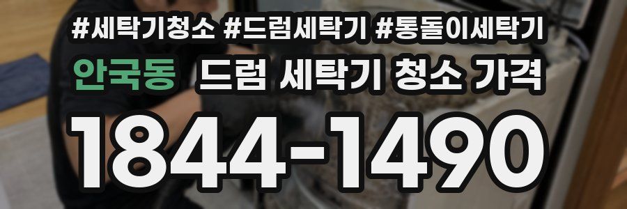 안국동 드럼 세탁기 청소 가격