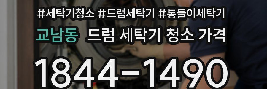 교남동 드럼 세탁기 청소 가격