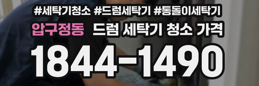 압구정동 드럼 세탁기 청소 가격