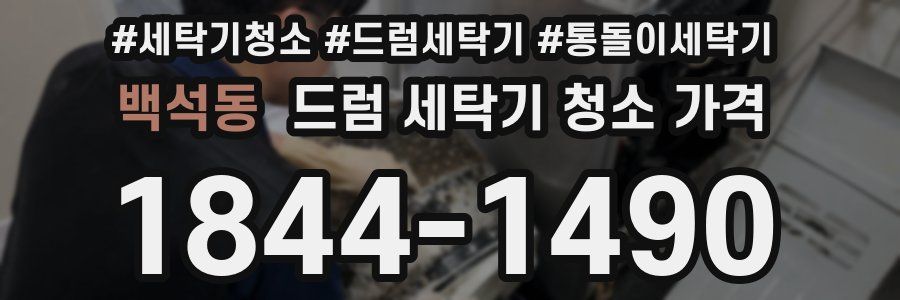 백석동 드럼 세탁기 청소 가격