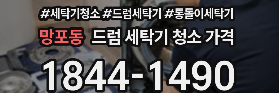 망포동 드럼 세탁기 청소 가격