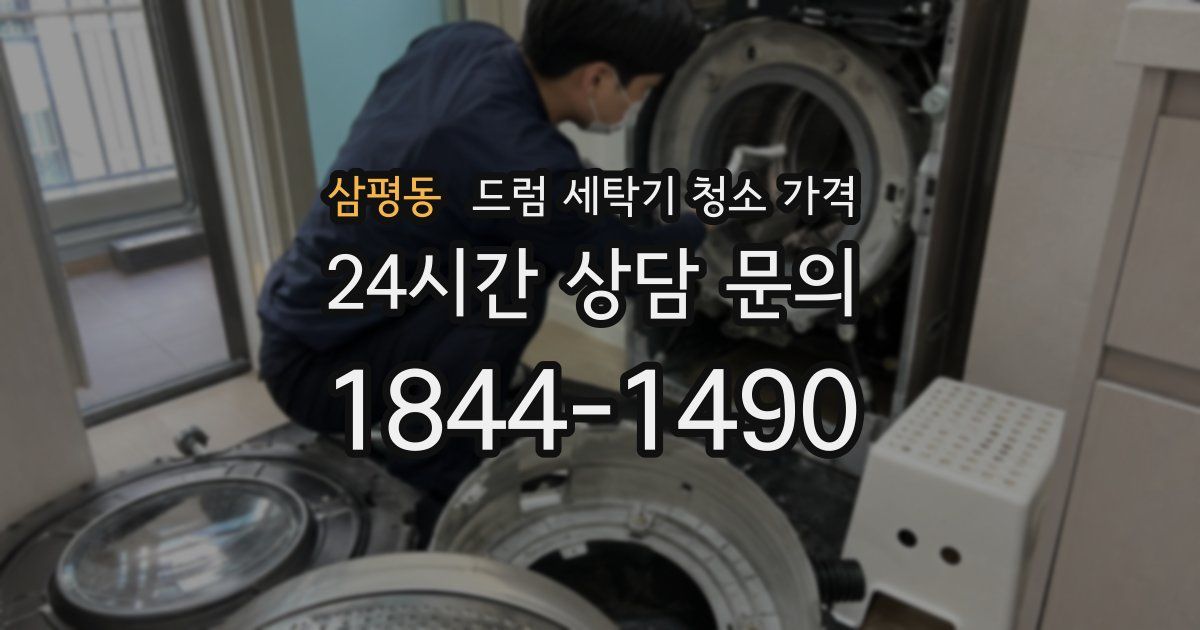 삼평동 드럼 세탁기 청소 가격