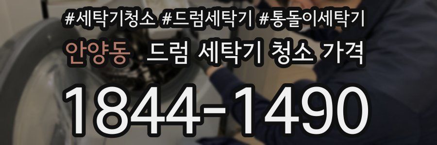 안양동 드럼 세탁기 청소 가격