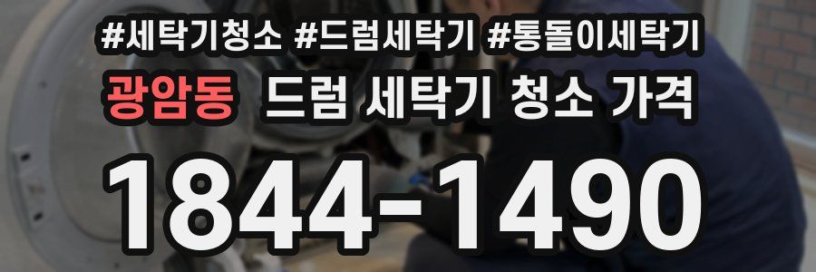 광암동 드럼 세탁기 청소 가격