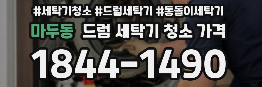 마두동 드럼 세탁기 청소 가격