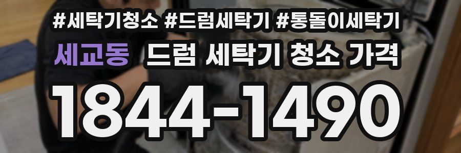 세교동 드럼 세탁기 청소 가격