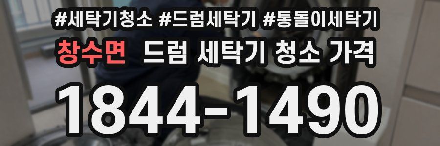 창수면 드럼 세탁기 청소 가격